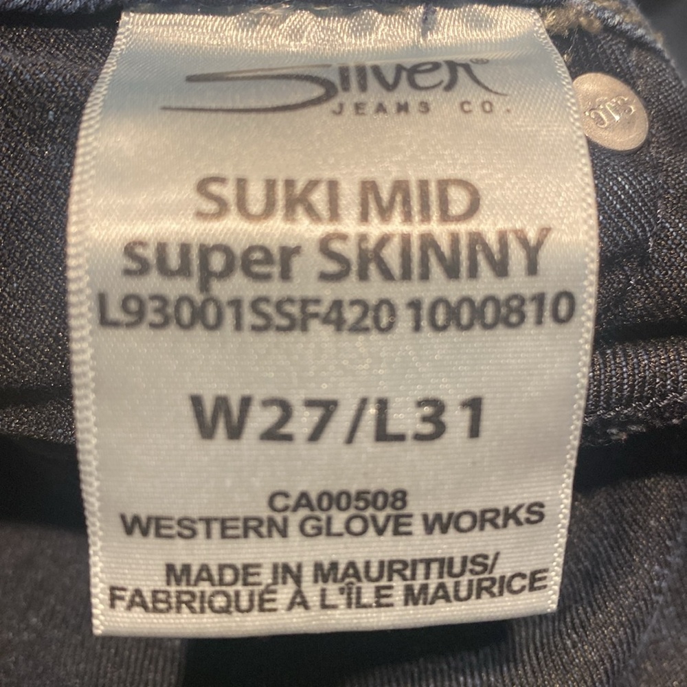 SILVER SUKI SUPER STRETCH SIZE 27/31L - Picture 6 of 7